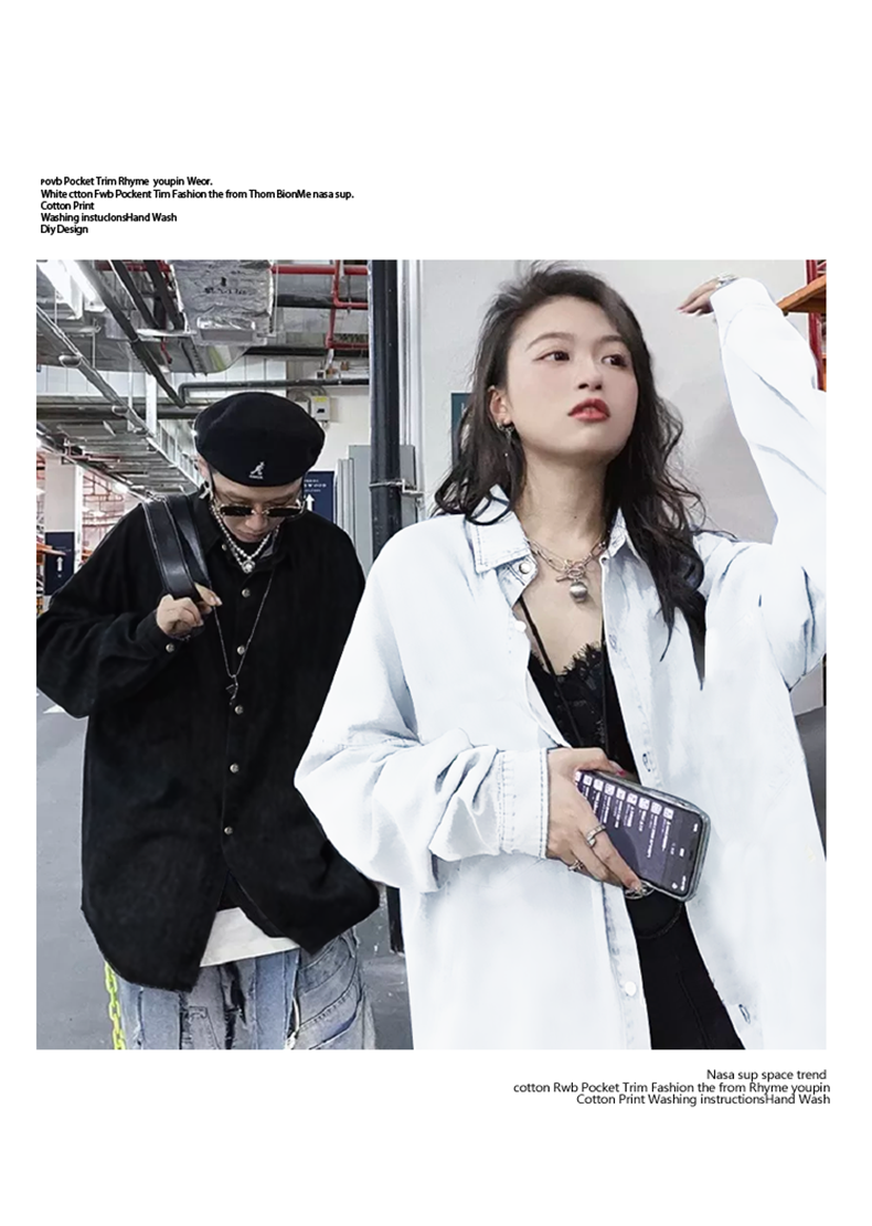 Джинсовая рубашка 【品牌折扣专区】visvim wings春秋新款休闲牛仔衬衫外套男女同款