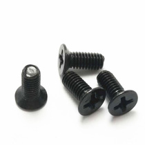 Internet celebrity black KM cross countersunk head machine screw M2 5-M6 countersunk machine black flat head cross machine screw