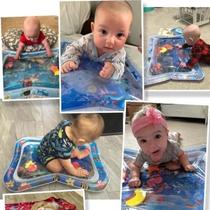 Pat the water mat for baby crawling to guide the baby to learn to crawl and practice lying down for 0-1 years old summer water toys for 3-6-8 months