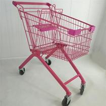 2024 New Pink Trolley Vegetable Stall Shopping Cart Internet Celebrity Trolley Wujinhei Supermarket Shopping Manufacturer