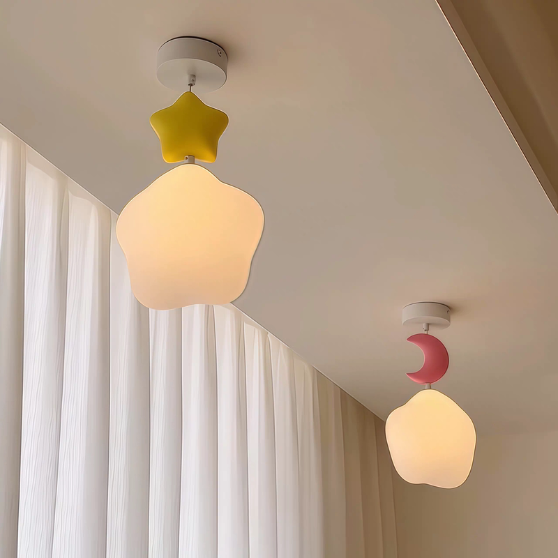 Cream Star Pendant Light Full Spectrum Eye-Protection Lamp for Hallway, Corridor, Entryway, Bedroom, Bedside Cream Star Pendant Light Full Spectrum Eye-Protection Lamp for Hallway, Corridor, Entryway, Bedroom, Bedside