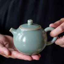 Rudao Ruguan kiln teapot tea single pot ceramic large capacity Chinese retro can grow open piece ball hole filter pot