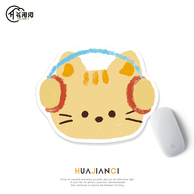 Цветочная комната word kitten кожаный ультратонкий стандартный коврик специальной формы для защиты женских запястий портативный компьютерный коврик для офисного стола нескользящий