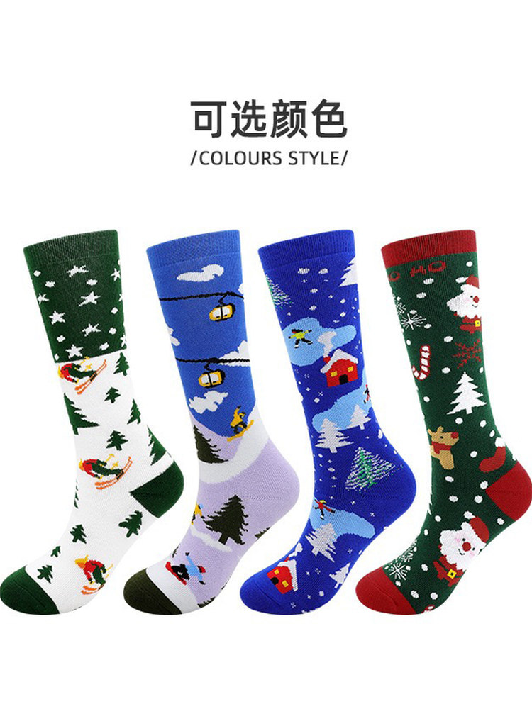 Children's Winter Warm Ski Socks for Men, Professional Warm, Moisture-Absorbing, Quick-Drying Wool Socks, Snow-Proof High Tube Socks for Women