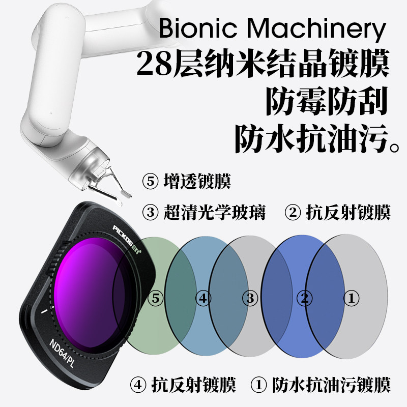 Pickogen Is Suitable for Dji Pocket 3 Filter Set, Magnetic Uv Filter, Nd Filter, Cpl Polarizer, Black Soft Light, Starlight Soft Light, Close-Up Macro Extension Lens, Dji Osmo Pocket Camera Accessories