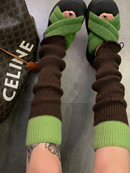 ຂາກວມເອົາ y2k socks calf protectors socks hot girl suits piles of knitted subculture millennium style ins