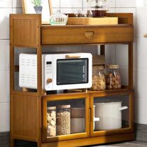 Old bamboo craftsman simple multi-layer sideboard cupboard kitchen cabinet Chinese restaurant tea cabinet living room simple storage cabinet side