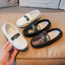 High-end bala Baba horse trendy brand duck deer black leather shoes for boys and girls 2024 summer new soft bottom childrens school shoes