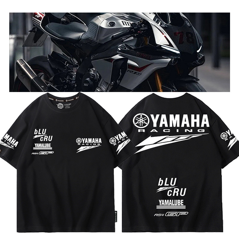 Yamaha Yamaha Motorcycle Short-Sleeved Men's T-Shirt Gp Factory Team Racing Suit Summer Breathable Cycling Suit Motorcycle Suit Yamaha Yamaha Motorcycle Short-Sleeved Men's T-Shirt Gp Factory Team Racing Suit Summer Breathable Cycling Suit Motorcycle Suit