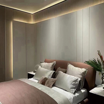 EO environmentally-friendly bamboo wood fibre integrated wall panel wood finish waterproof and mildew-proof grid fine hollow plate bedroom background wall
