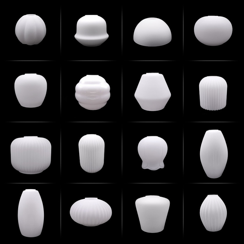 Milky Frosted Glass Lampshade E27 Screw Base Cover Restaurant Chandelier DIY Table Lamp Wall Lamp Ceiling Decorative Accessories