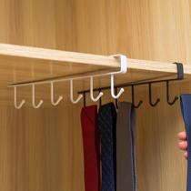 Vertical clothes rail art cabinet storage rack multi-function row hook wardrobe organizer kitchen traceless nail-free hook