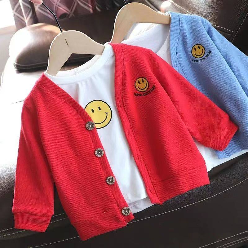 Ballabala baby cardiovert baby clothes knit thin jacket children's spring and autumn cartoon blouses 2022 fashion-Taobao