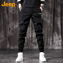 Jeep Jeep workwear casual pants mens summer thin trendy brand leg thin loose sports long pants mens pants