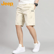 Jeep吉普宽松直筒五分裤男士夏季2024新款纯棉运动凉感休闲短裤男