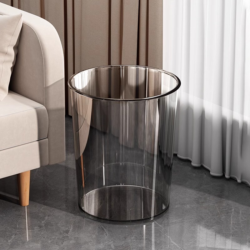 Trendy Trash Can for Home Use, Light Luxury, Transparent, Suitable for Bedroom, Bathroom, Simple Office, Living Room, Large Capacity Wastebasket, Large Size Trendy Trash Can for Home Use, Light Luxury, Transparent, Suitable for Bedroom, Bathroom, Simple Office, Living Room, Large Capacity Wastebasket, Large Size