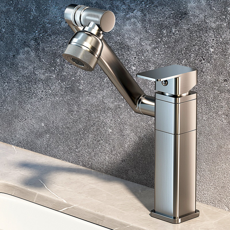 German Psan All-Copper Washbasin Hot and Cold Water Faucet Bathroom Universal Mechanical Arm Bathroom Sink Faucet German Psan All-Copper Washbasin Hot and Cold Water Faucet Bathroom Universal Mechanical Arm Bathroom Sink Faucet