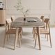 明匠轩家居北欧实木原木风家用小户型长方形家用餐桌椅组合吃饭桌