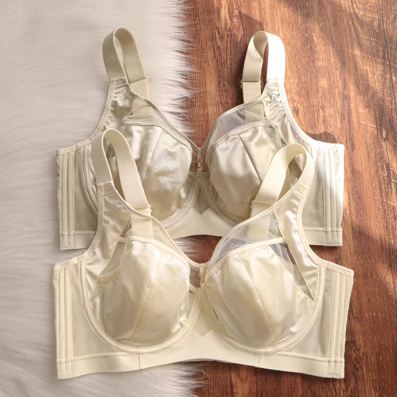 Victoria Soft Underwire Bra for Large Busts, Minimizing Effect, Ultra-Thin, No Padding, Women's Bra Set for Side Breast Support and Anti-Sagging Victoria Soft Underwire Bra for Large Busts, Minimizing Effect, Ultra-Thin, No Padding, Women's Bra Set for Side Breast Support and Anti-Sagging