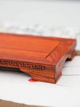 Rosewood solid wood square low base ornaments fish tank tea room tray bonsai Buddha statue porcelain vase log bracket