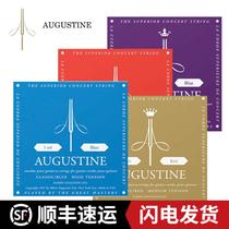 (Five Flavors Guitar) Augustine Classical Nylon Guitar Strings Classic Royal Red and Blue