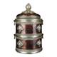 Tibetan retro storage box storage box tsampa box candy box ritual rice box pure copper living room decoration ornaments