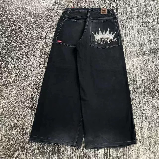 [Streetwear JNCO Jeans Y2k Hip Hop Cartoon Graphic Print Vint]