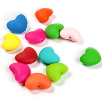 Cute-Idea 10pcs Heart Silicone Beads Pacifier Clip BPA Free