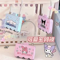 Cute big-eared dog Kuromi password lock school bag suitcase student dormitory cabinet password lock dormitory anti-theft