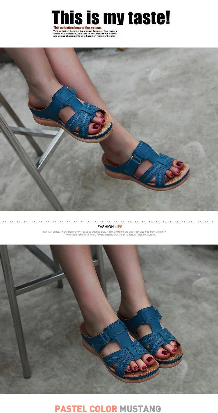 Мода снега сапоги 2023 summer women wedge sandals premium orthopedic open toe OTHER