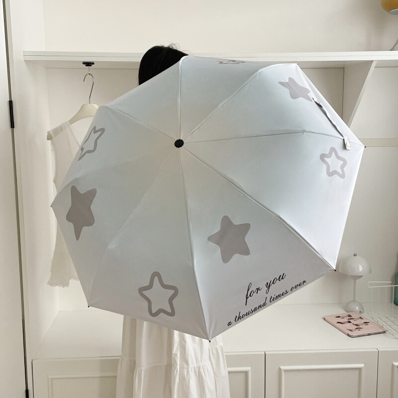 Star Umbrella ins Uv Automatic Folding Sun Umbrella, Dual-Use for Sun and Rain, Portable Sunshade Umbrella