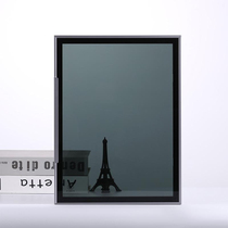 Minimalist narrow-edge aluminum frame glass door custom-made tempered transparent tea glass gray glass wine cabinet wardrobe bookcase custom-made sideboard