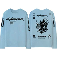 Синий лонгслив