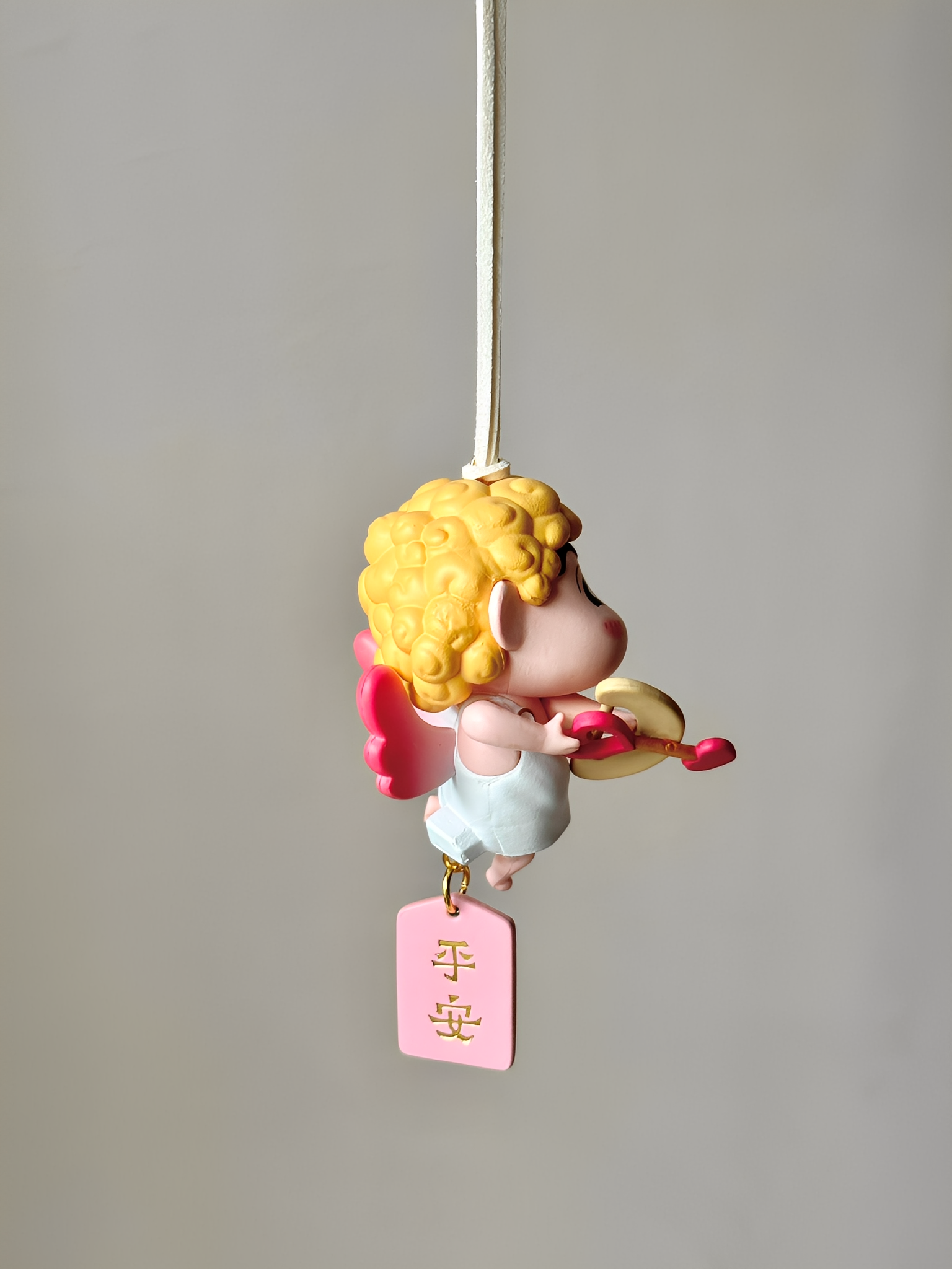 Cupid Angel Car Pendant Crayon Shin-Chan Car Hanging Ornament Safe Journey Rearview Mirror Decoration Gift for Friends