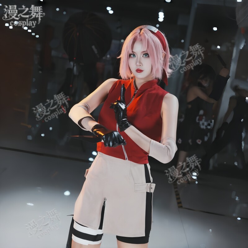春野樱cos服高配火影忍者疾风传动漫cosplay女装假发配饰鞋子道具