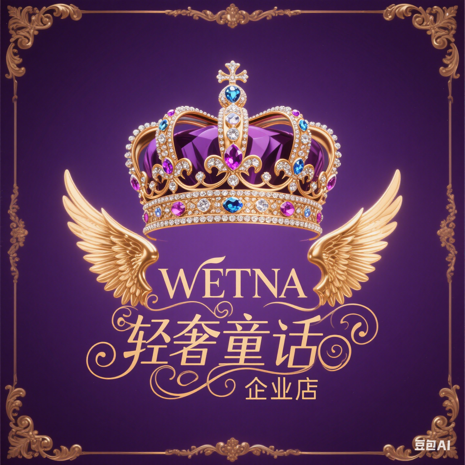 WETNA轻奢童话企业店的LOGO