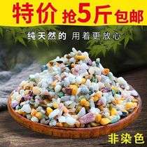 Japanese imported natural colorful stone rain flower stone fish tank pavement bottom potted hydroponic succulent plant pavement decoration small