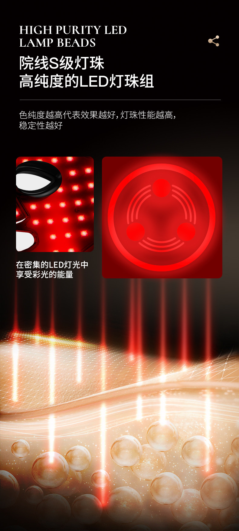 Инструмент LED красоты 家用led光疗美容面具光子能量护肤面罩美白修复毛孔收缩控油祛痘 Other