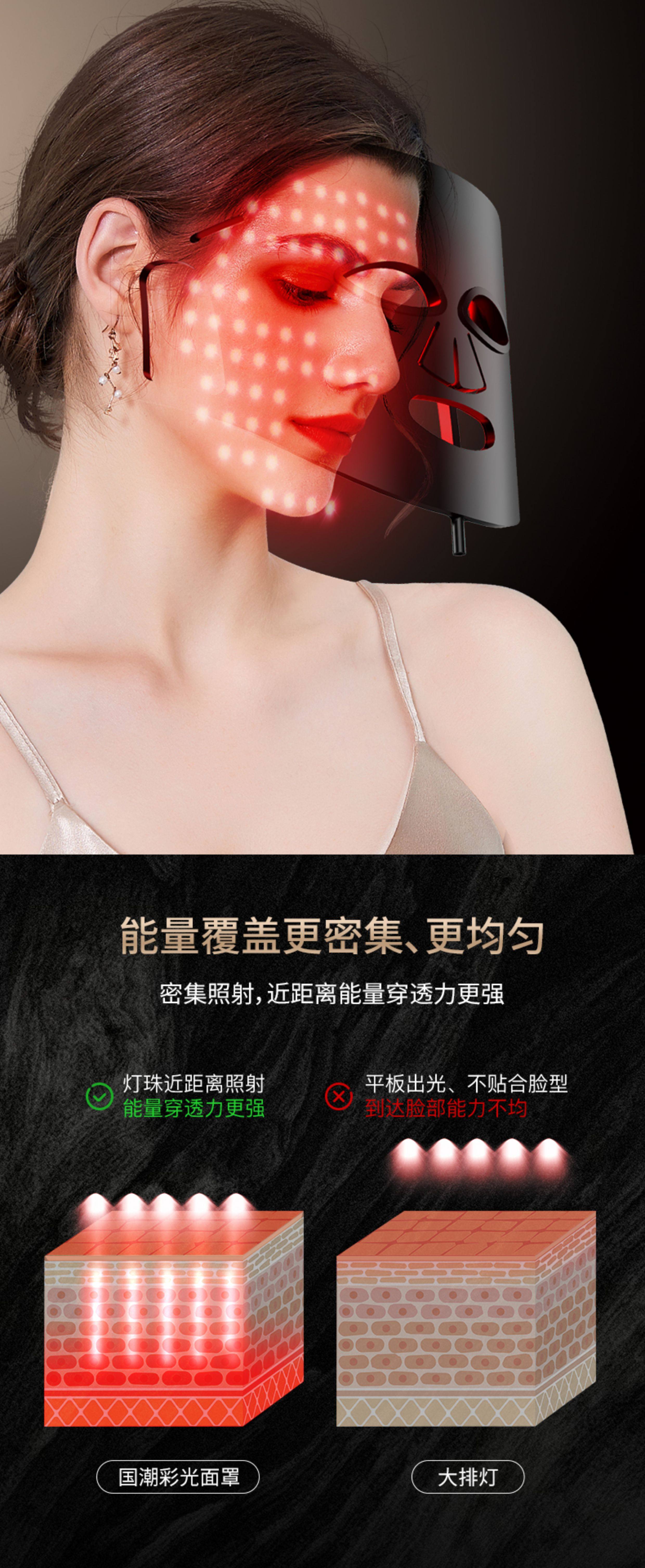 Инструмент LED красоты 家用led光疗美容面具光子能量护肤面罩美白修复毛孔收缩控油祛痘 Other