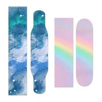 Skateboard sandpaper longboard dance board frosted paper colored sand small fish board sticker transparent sand four-wheel skateboard professional board sandpaper