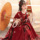 Yu Hanli original Hanfu [Jinyan New Year] улучшенный круглый вырез, планка, длинное пальто, костюм с юбкой-конем, новогодняя одежда для женщин mini 2