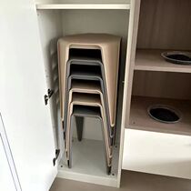 Plastic stool thickened household dining table stool high stool bench stackable plastic stool square stool storage cabinet small board home