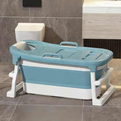 Winter sweat steaming detox Foldable bathtub shower bath bath Chinese medicine kids medicine bath long bathtub for sitting and lying Double