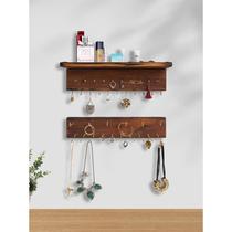Retro jewelry storage rack wall-mounted earrings necklaces bracelets wall-mounted jewelry display racks creative wall-mounted jewelry racks