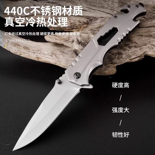 Legal All-Steel Self-Defense Knife, Folding Knife, Fruit Knife, Sharp Outdoor Survival Knife, Browning Camping Portable Knife
