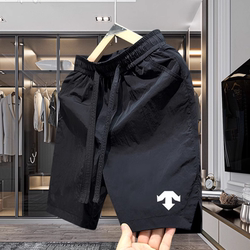 New Quick-Dry Shorts 2025 Summer Trendy American Casual Breathable Knee-Length Shorts for Men, Loose Couple Beach Shorts