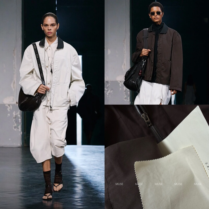 Muse Is Cool and Uninhibited! Made from the Same Pure Cotton Material, It Features a Leather Collar, Stylish and Slimming, Wide-Cut Jacket, Short Coat Muse Is Cool and Uninhibited! Made from the Same Pure Cotton Material, It Features a Leather Collar, Stylish and Slimming, Wide-Cut Jacket, Short Coat
