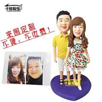 Clay figurines custom-made real-life pottery dolls creative dolls custom-made clay sculptures wax figures wedding soft clay figures dolls