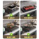 Heightened Stove Stand with No-Drill Design, Kitchen Space Expansion Rack, Thickened Carbon Steel Stove Stand Suitable for Induction Cookers