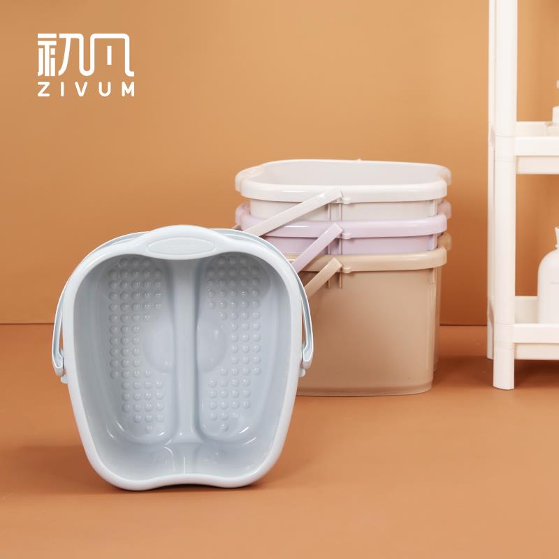 First Fan Massage Soak foot bucket over calf Domestic plastic Bubble foot basin over calf washing foot tub Garage tub plus high deep barrel-Taobao